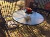 Patio Table small pedestal with 2 chairs