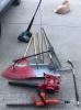 Leaf blower edger hedge trimmer rake shovel for sale