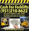 Cash for Forkifts + Heavy Equipment + Commercial trucks Vehicles
