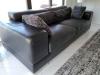 Beautiful Modern Black Pleather Sofa ( 3 seater) (Retractable Headrest)
