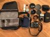 Canon G11 Powershot with two lenses external flash case
