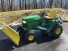 John Deere X485 Tractor snow plow mower deck 3pt hitch!